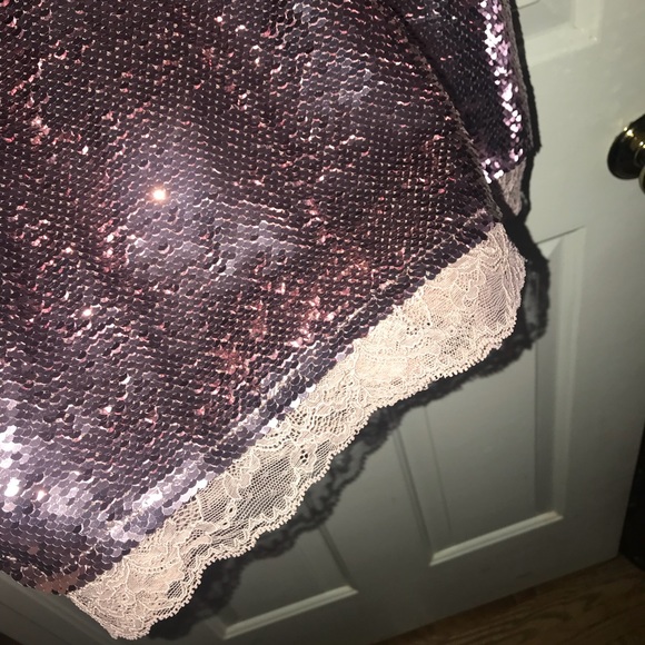Rose Gold Swinging Sequin Surplice Cami - Picture 6 of 6